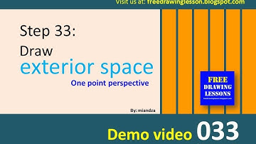 Draw a box : Back to basic 33 ... Draw exterior space in a one point perspective. #shorts