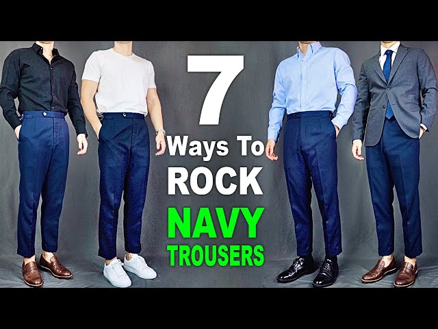 Navy Suit Pants | Friar Tux
