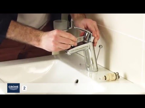 Замена картриджа в смесителе для раковины GROHE