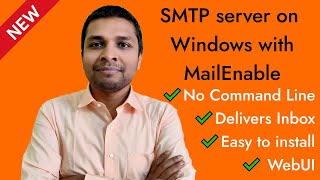 build smtp server on windows server with mailenable for inbox delivery - no command line