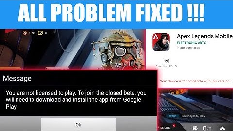 How To Solve Apex Legend Mobile Download Problem | You Are Not Licensed To Play 😱