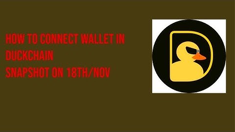 How to connect your wallet in DuckChain