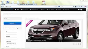EXP Autos Pro Joomla vehicle component. Export/Import ZIP archive - Front End
