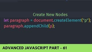 Create New DOM Element Using createElement() - Advanced JavaScript Tutorial Part - 61