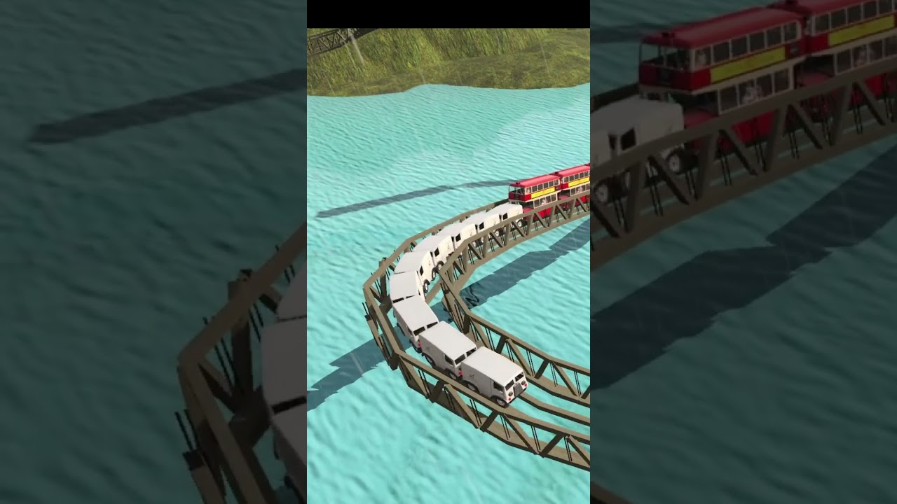 Wow Amazing!! This Train Crosses the Wooden Tracks in the Middle of the Sea | Kereta Api Tiktok