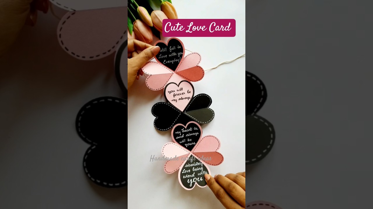 DIY Cute Valentine's Day Card ❤️. #shorts #ytshorts #crafting