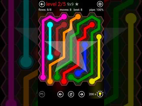 Flow Free Hexes Daily Puzzles 9x9 Level 1-5 (V9) (4th of July Special)