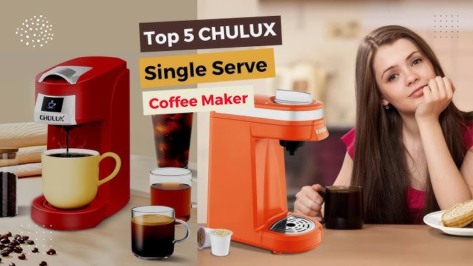 Chulux Single Serve Coffee Maker Red Kcup Pod Coffee Brewer, Upgrade Single  Cup Coffee Machine Fast