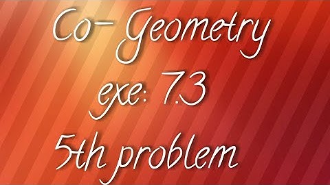 A.P/T.S 10th maths- Coordinate Geometry- exe: 7.3 - 5th problem