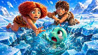 CAN They SAVE It?! A Baby Dino Stuck Beneath the Ice Gets a FAST Rescue 😲🧊✨ | The Croods Cartoon