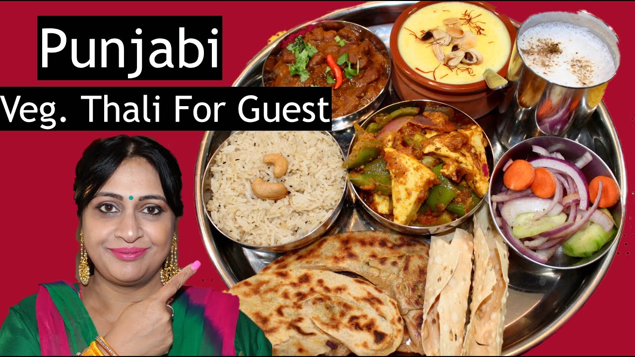 Punjabi Thali For Guest North Indian Veg. Thali Simple Living Wise