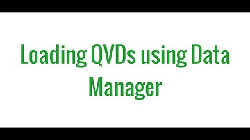 Qlik Sense - Loading QVDs in Data Manager