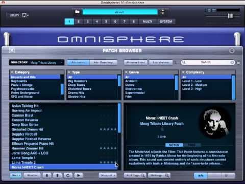 PROJECT PRESET - Omnisphere Bob Moog Tribute - Impacts and Hits