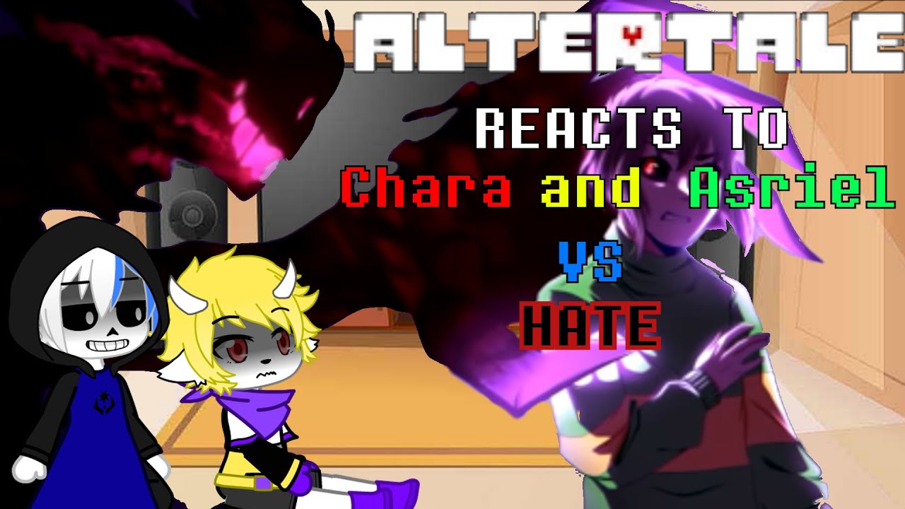 Altertale reacts to Chara and Asriel vs HATE | Glitchtale EP9 "Hope" Fight scenes
