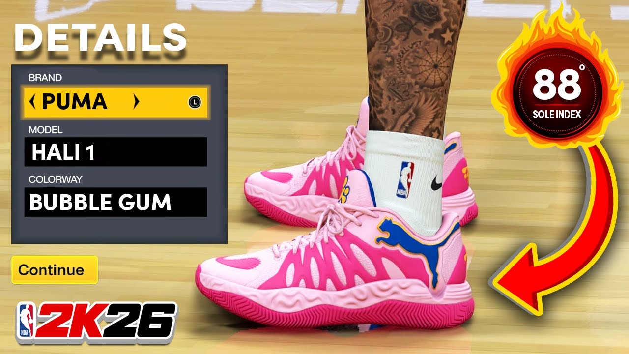 NBA 2K26 Shoe Creator: Puma Hali 1 Bubble Gum