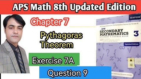 Exercise 7A Question  9 Complete I APS Maths 8th INew Secondary Math Book 3 Updated Edition #taleem