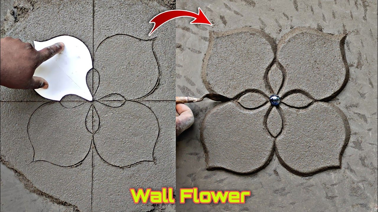 How To Make Easy Wall Flower Design YouTube