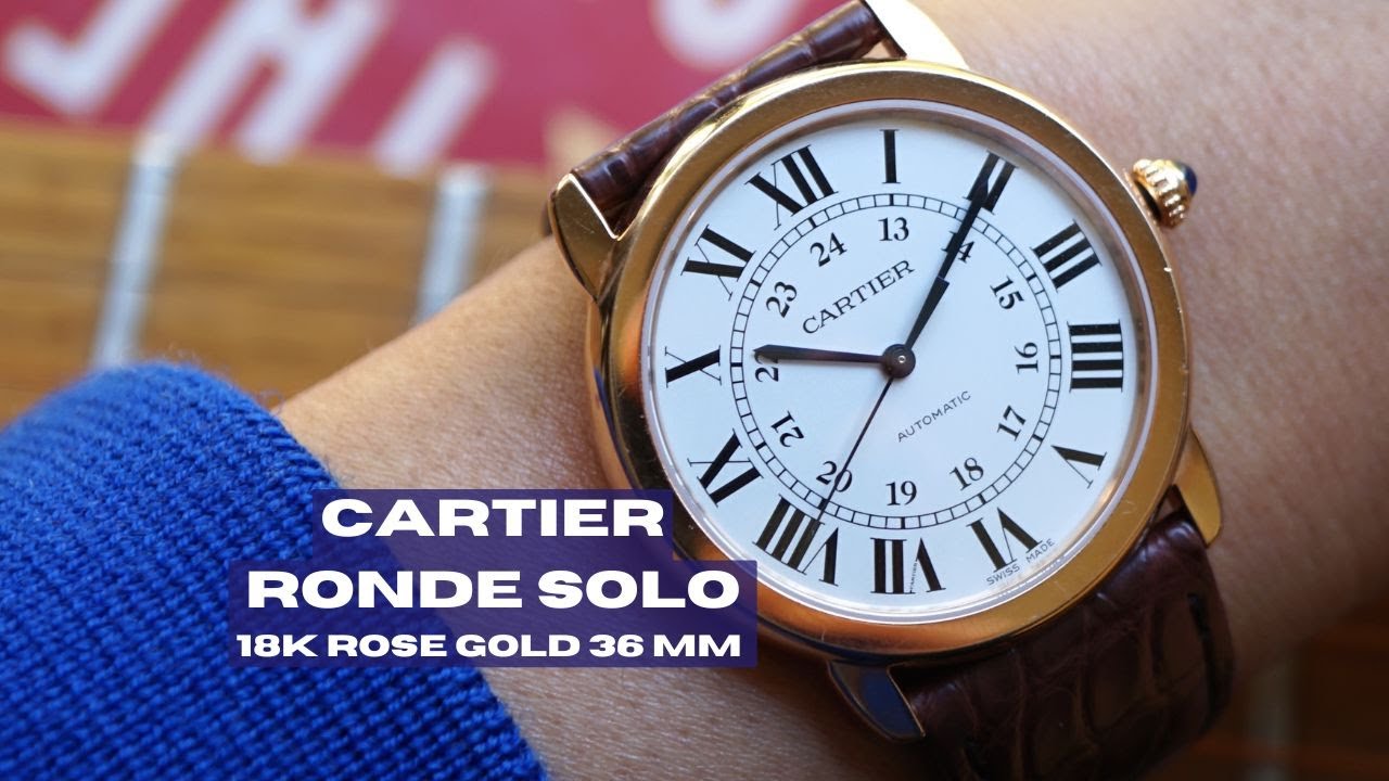 Cartier Ronde Solo W2RN Silver Dial, 18kt Rose Gold, Self Winding