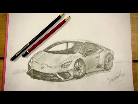 HOW TO DRAW A LAMBORGHINI! - YouTube
