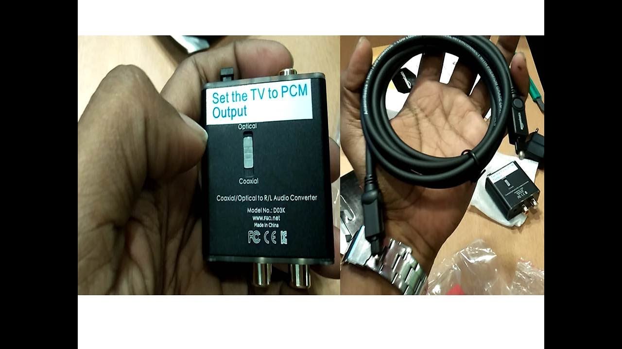 Unboxing FiiO D03K Optical to Stereo Audio Converter  Digital Optical Audio Toslink Cable
