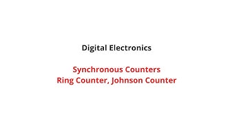 Digital electronics-Synchronous Counters#xploreedu2teach#synchronous counter#ringcounter#GATE
