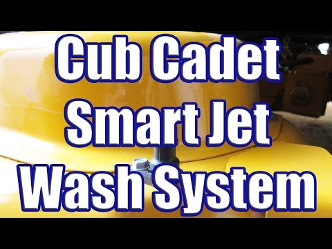 Using the Cub Cadet Smart Jet Wash System (LTX 1050 Deck Washing System in Action)