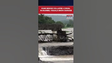 Pune Bridge Collapse: Morning Visuals Show Damage Caused; 4 Dead, 18 Injured | WATCH #shorts