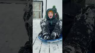 I Rode a Sled off my Roof #shorts