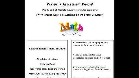 Grade 3 Module 2 Review and Assessment Bundle