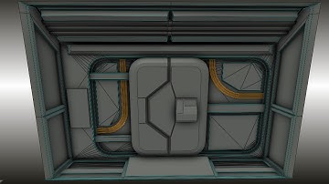 Modular Sci-Fi Set Wip 77 Blender 2 75a  - Animated sci-fi door