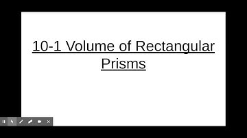 10-1 Volume of Rectangular Prisms