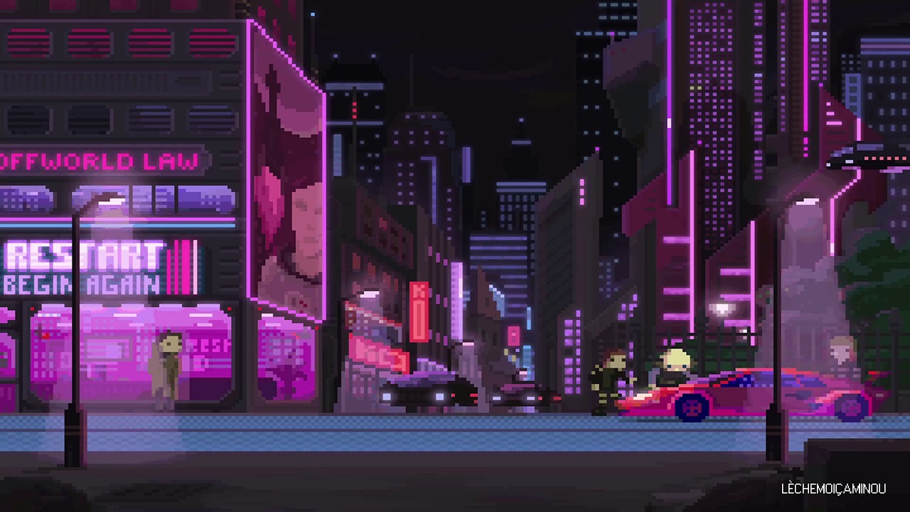 Cyberpunk 8 bit gif фото 14