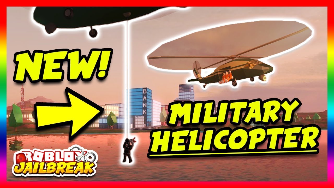 New Military Helicopter New Escape Route Roblox Jailbreak New Update Roblox Jailbreak Live Youtube - heli roblox