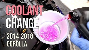 Coolant Change, Toyota Corolla, Drain & Fill 2014 2015 2016 2017 2018