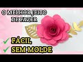 COMO FAZER ROSA DE PAPEL PARA TOPO DE BOLO FÁCIL + FOLHA DOURADA | DIA DAS MÃES