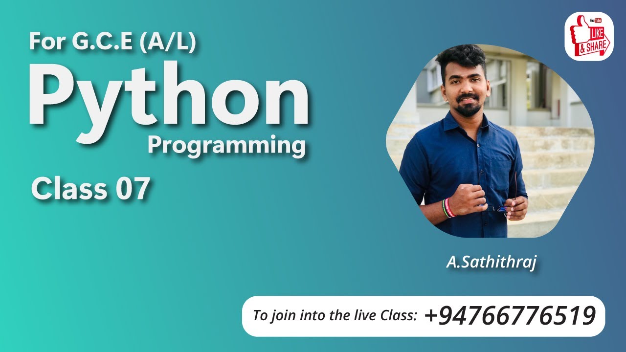 Python Class 7 (Tamil) - for AL Students - YouTube