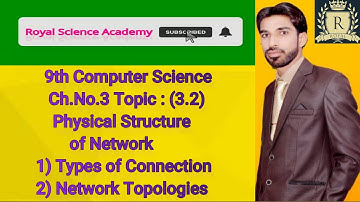 Physical structure of  Network | Network topologies | 9th computer new book chapter 3