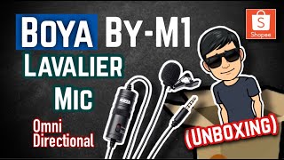 UNBOXING: BOYA BY-M1 Omni Directional Lavalier Mic Low Noise High-Quality Condenser (Shopee SG) screenshot 3