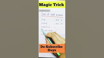 Sum of Odd Numbers | Trick to find Sum of Odd Natural Numbers | Maths | Tips #stillalearner #shorts