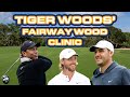 Tiger woods fairway wood clinic with scottie scheffler and tommy fleetwood  taylormade golf