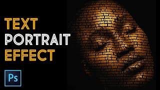 Golden Text Portrait Effect - Best Photoshop Tutorial | Text Portrait