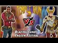 Barry Bones Outrider VS Freya Coldheart  Blazing Sands  VS Frozen Festival Temple Run 2