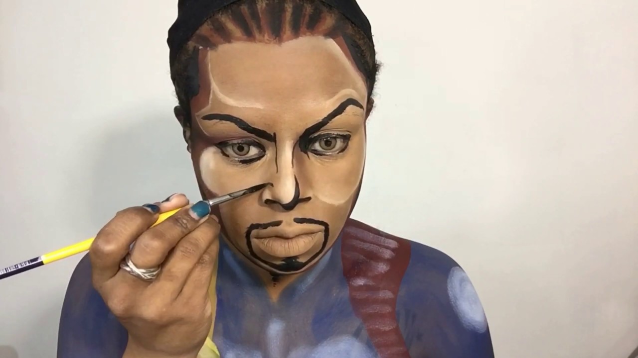 Pop Art Face Paint. Bishop from X-men Comic