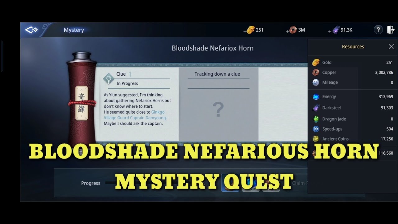 MIR4 Bloodshade Nefariox Horn MYSTERY QUEST / SUPER FAST