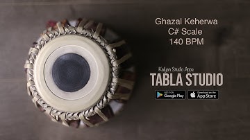Ghazal Keherwa Tabla Loop | C# Scale 140BPM | Tabla Studio