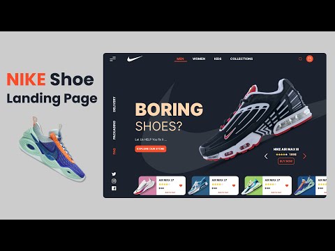 How to design Nike Landing Page ui in Figma | Figma tutorial