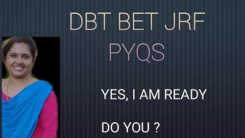 DBT BET JRF PREVIOUS YEAR QUESTION PAPER