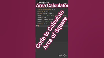 Code to Calculate Area of Square   | C++ | #shorts #areacalculator #coding