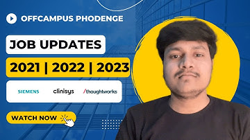 Software Engineer | Job Updates | Siemens | Thoughtworks | Hiring | 2022 batch | 2023 batch