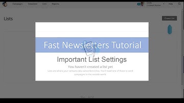 Fast Newsletters - Required MailChimp LIST Settings